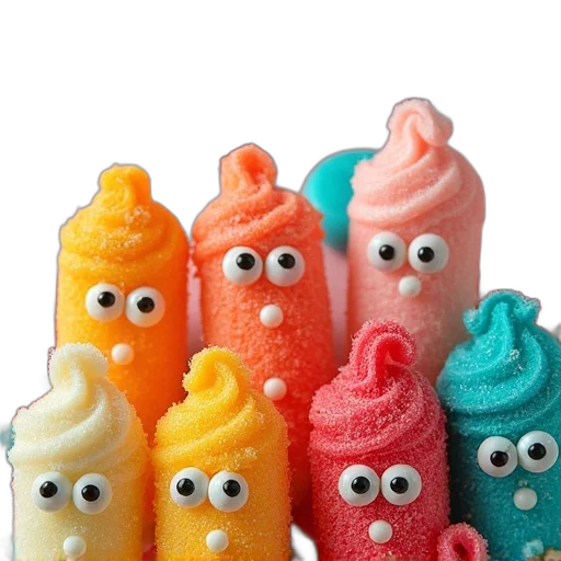food, 3d render, pastel, funny transparent PNG cut-out
