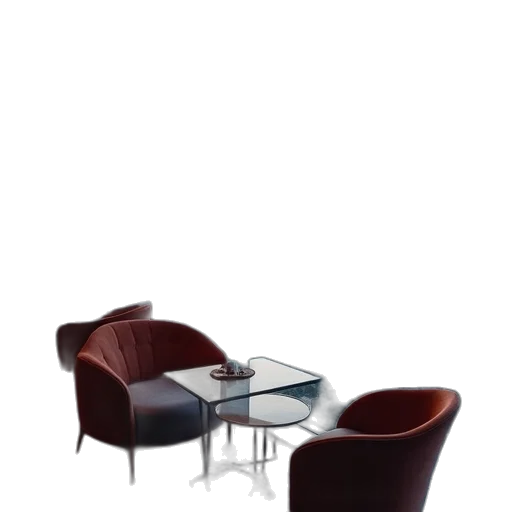 furniture, 3d render, photorealistic, concept art, dark, monochrome, view, 57th transparent PNG cut-out