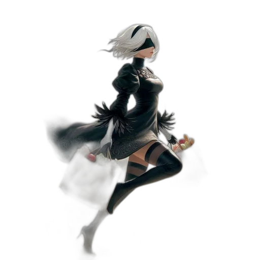 dress, weapon, staff, robot, concept art, 3d render, fantasy art, pixel art transparent PNG cut-out