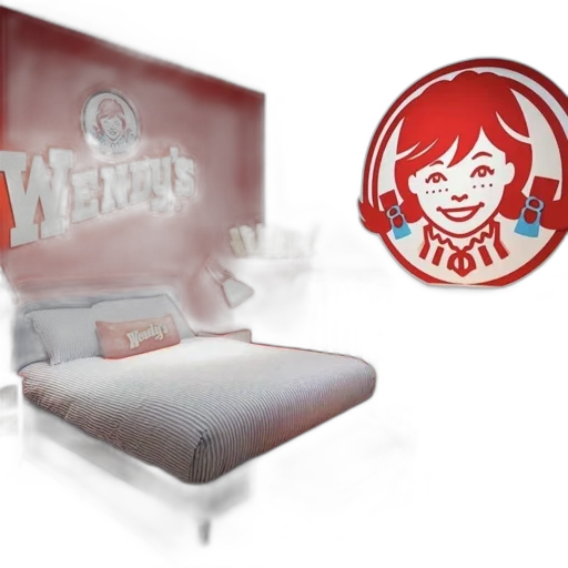 furniture, 3d render, concept art, photorealistic, themed, room, wendy, fast-food transparent PNG cut-out