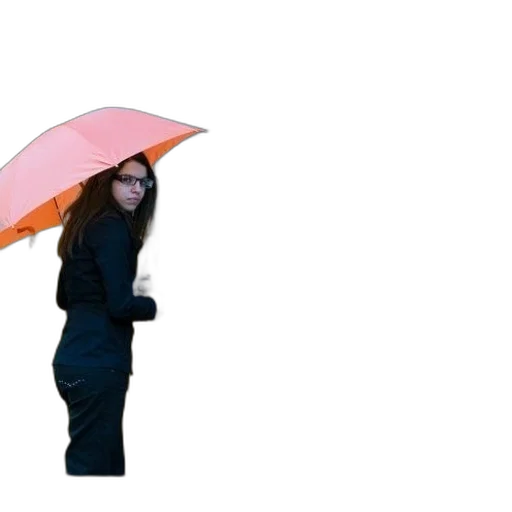 umbrella, staff, hat, jacket transparent PNG cut-out