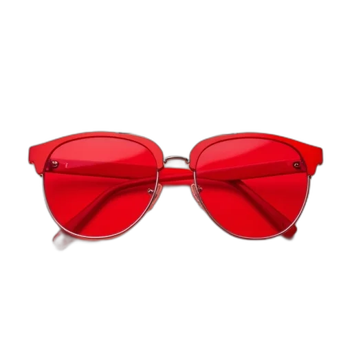 3d render, red, pair, plastic transparent PNG cut-out