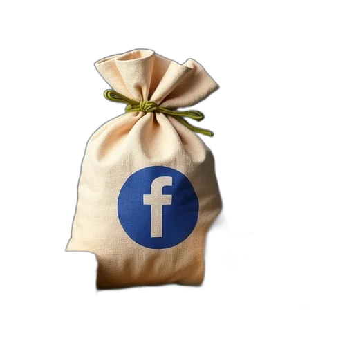 food, facebook, cash, bags transparent PNG cut-out