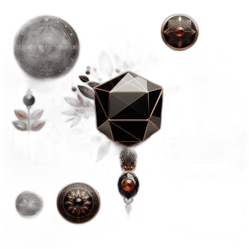 jewelry, umbrella, staff, crown, concept art, 3d render, fantasy art, pixel art transparent PNG cut-out