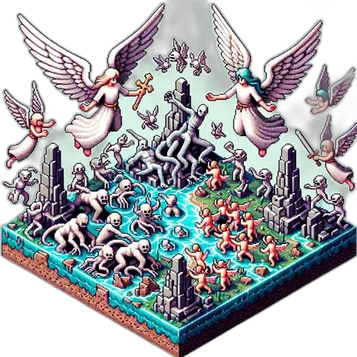 pixel art, concept art, fantasy art, 3d render, underwater, outer space, forest, pastel transparent PNG cut-out