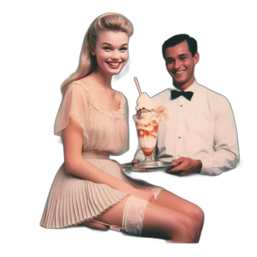 dress, umbrella, food, bottle, vaporwave, concept art, photorealistic, 3d render transparent PNG cut-out