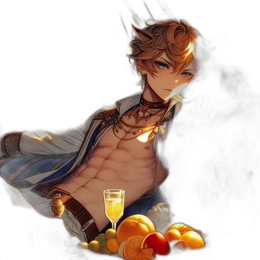 food, fantasy art, watercolor, pixel art, concept art, golden, monochrome, blue transparent PNG cut-out
