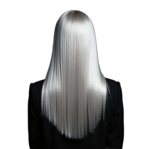 hair, staff, dress, jewelry, photorealistic, 3d render, concept art, monochrome transparent PNG cut-out