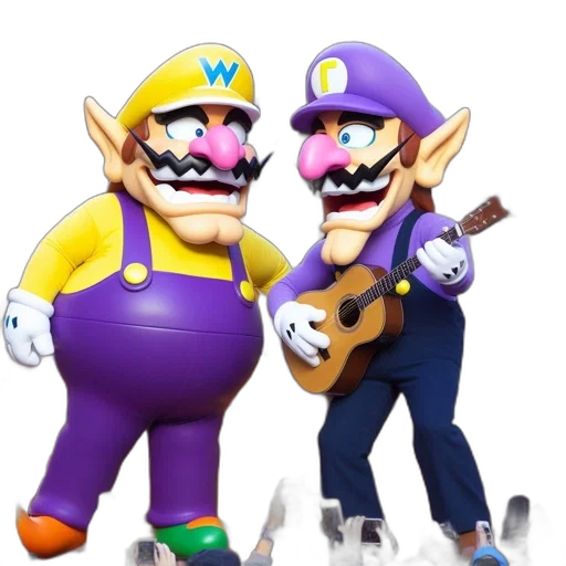 mask, hat, 3d render, concept art, pixel art, event, larger-than-life, wario transparent PNG cut-out