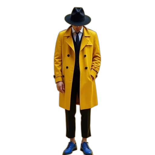 jacket, hat, staff, concept art transparent PNG cut-out