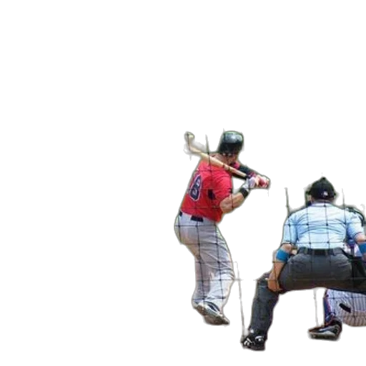 weapon, staff, baseball, player, red, swinging, his, bat transparent PNG cut-out