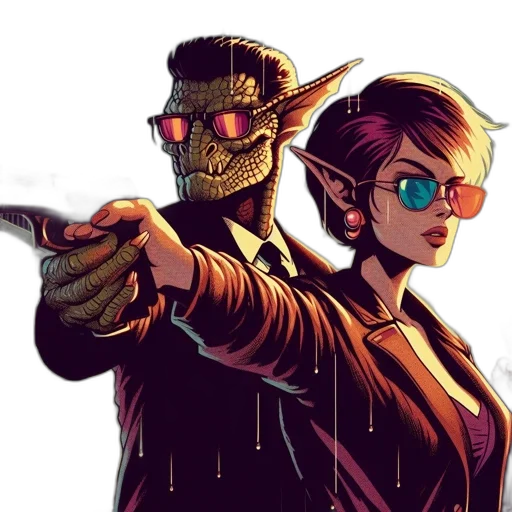 mask, staff, comic book art, concept art, cyberpunk, pixel art, during, rainy transparent PNG cut-out