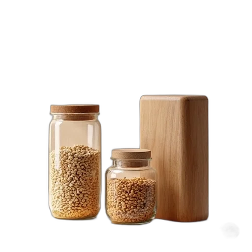 food, bottle, 3d render, earth tones transparent PNG cut-out