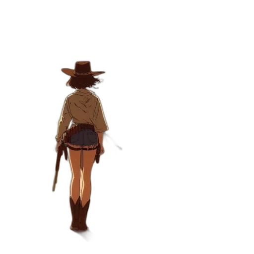 hat, jacket, staff, weapon, concept art, pixel art, watercolor, 3d render transparent PNG cut-out