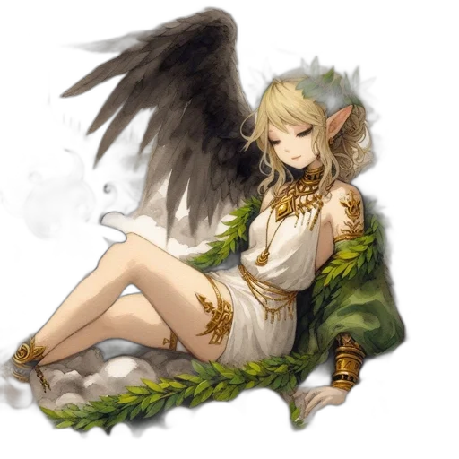dragon, staff, sword, dress, fantasy art, concept art, pixel art, anime transparent PNG cut-out