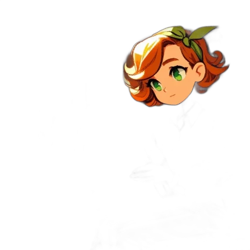 crown, staff, face, hair, pixel art, concept art, cartoon, fantasy art transparent PNG cut-out