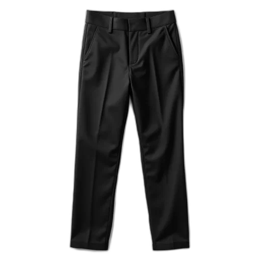 jacket, dark, pair, black, trousers, straight, leg, zipper transparent PNG cut-out