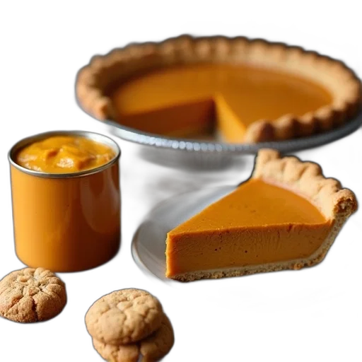food, 3d render, golden, can, pumpkin, puree, placed, wooden transparent PNG cut-out