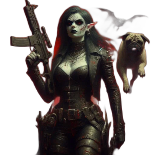 staff, concept art, fantasy art, comic book art, pixel art, dark, gothic, figure transparent PNG cut-out