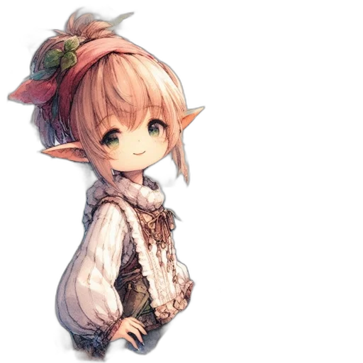 staff, face, dragon, dress, anime, fantasy art, pixel art, watercolor transparent PNG cut-out