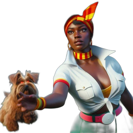 staff, weapon, face, animal, concept art, 3d render, fantasy art, afro-haired transparent PNG cut-out