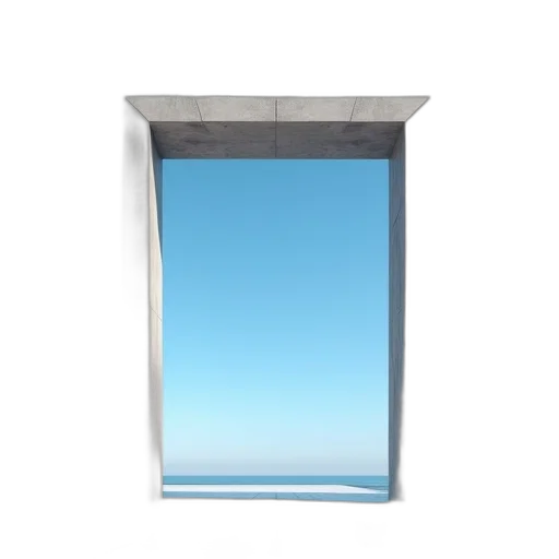 building, furniture, face, umbrella, 3d render, photorealistic, vaporwave, concept art transparent PNG cut-out