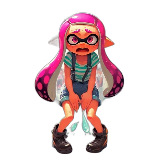 dress, mask, jacket, creature, concept art, 3d render, vaporwave, pixel art transparent PNG cut-out