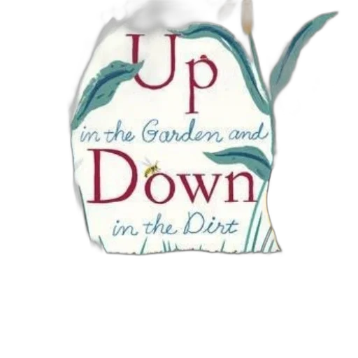 garden, down, dirt, book, cover, featuring, bird, elements transparent PNG cut-out