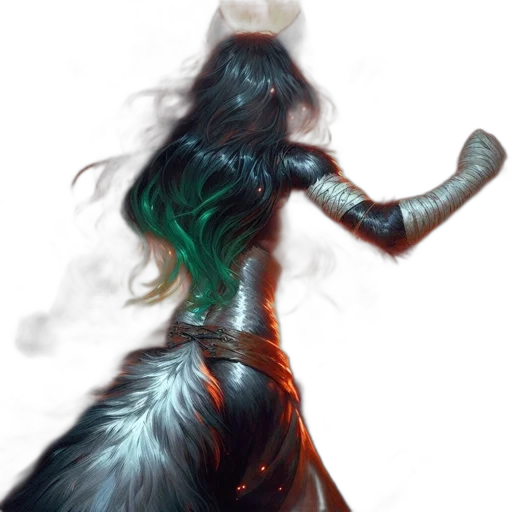 dragon, creature, dress, staff, fantasy art, concept art, comic book art, cyberpunk transparent PNG cut-out