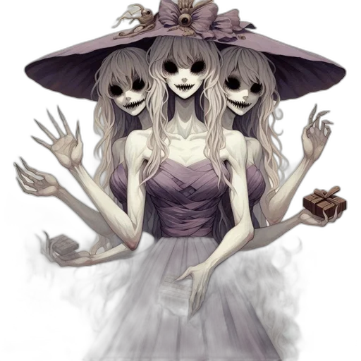 mask, dress, creature, staff, concept art, fantasy art, pixel art, watercolor transparent PNG cut-out