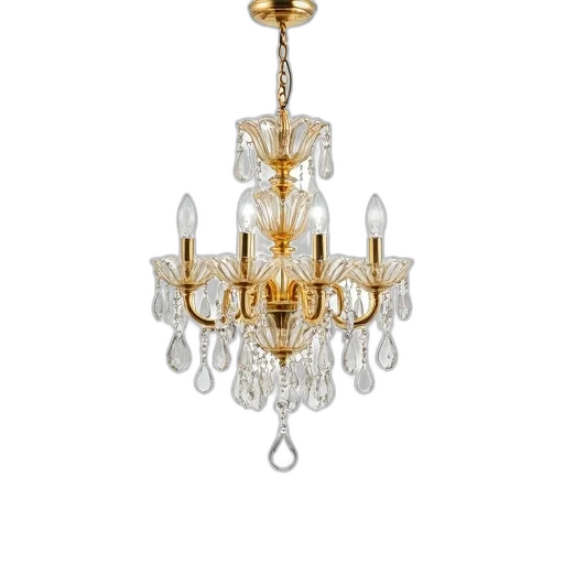 jewelry, crown, 3d render, crystal, chandelier, golden, center, multiple transparent PNG cut-out