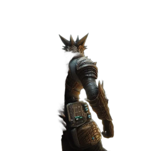 dragon, robot, weapon, staff, concept art, fantasy art, 3d render, pixel art transparent PNG cut-out