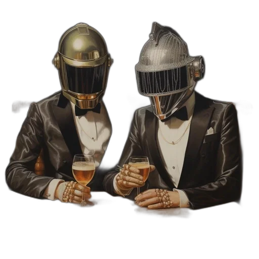 mask, robot, jacket, hat, concept art, pixel art, 3d render, cyberpunk transparent PNG cut-out