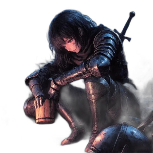 sword, weapon, concept art, fantasy art, photorealistic, comic book art, lone, female transparent PNG cut-out