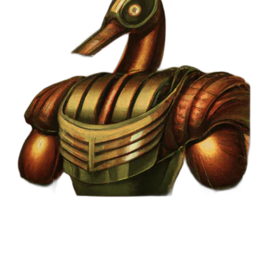 robot, animal, mask, weapon, concept art, pixel art, 3d render, fantasy art transparent PNG cut-out
