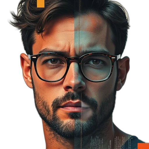 face, mask, hair, robot, photorealistic, comic book art, concept art, cartoon transparent PNG cut-out