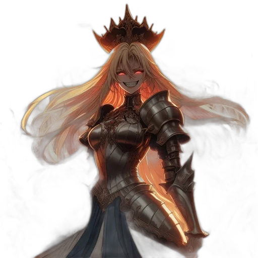 crown, sword, weapon, fantasy art, concept art, pixel art, anime, dark transparent PNG cut-out