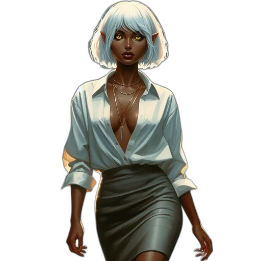 dress, jewelry, staff, concept art, fantasy art, comic book art, photorealistic, earth tones transparent PNG cut-out
