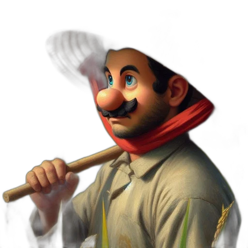 staff, mask, weapon, face, concept art, 3d render, pixel art, photorealistic transparent PNG cut-out