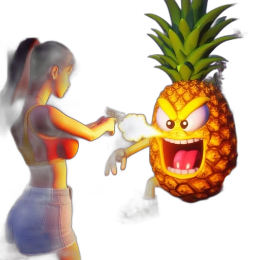 food, weapon, concept art, pixel art, 3d render, photorealistic, fire, beach transparent PNG cut-out