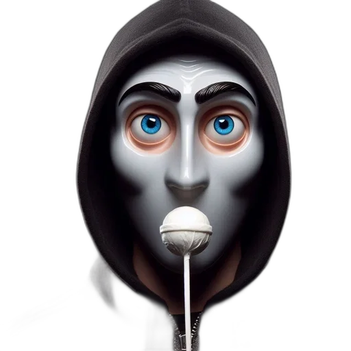 mask, face, staff, jacket, 3d render, photorealistic, concept art, cartoon transparent PNG cut-out