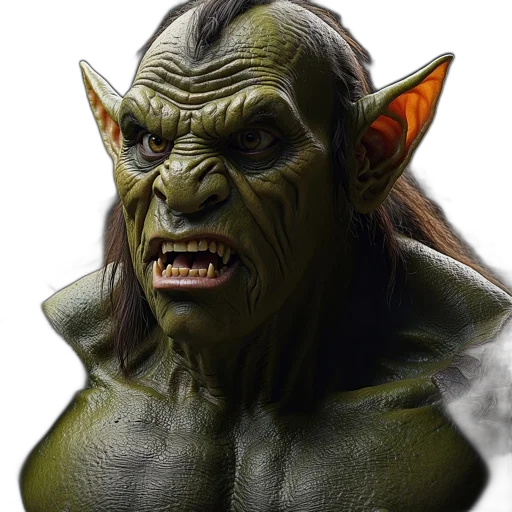 face, creature, staff, photorealistic, concept art, 3d render, fantasy art, realistic transparent PNG cut-out