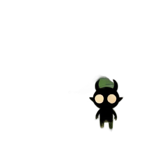 creature, hat, animal, mask, concept art, 3d render, pixel art, cartoon transparent PNG cut-out