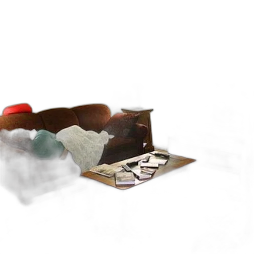 furniture, bottle, shoes, mask, 3d render, concept art, photorealistic, watercolor transparent PNG cut-out