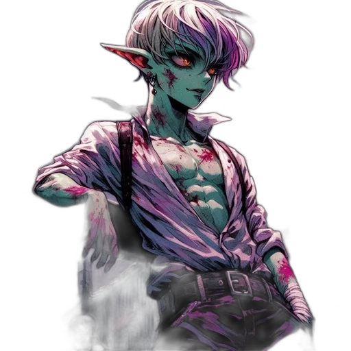 staff, creature, concept art, fantasy art, watercolor, pixel art, pastel, dark transparent PNG cut-out