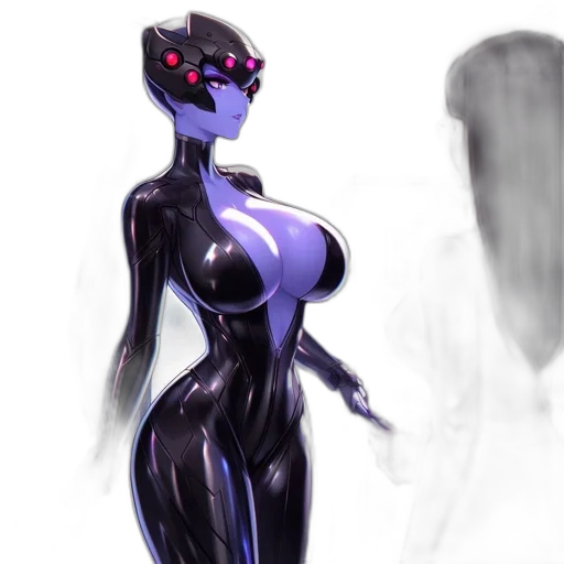 robot, dress, creature, mask, concept art, 3d render, fantasy art, cyberpunk transparent PNG cut-out