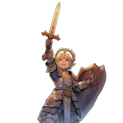 sword, staff, weapon, crown, fantasy art, concept art, pixel art, comic book art transparent PNG cut-out