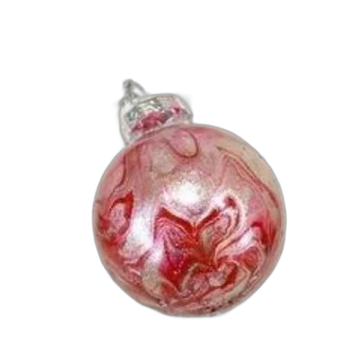 jewelry, crown, photorealistic, red, silver, marbled, christmas, ornament transparent PNG cut-out