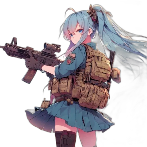 weapon, robot, animal, jacket, anime, concept art, pixel art, cyberpunk transparent PNG cut-out