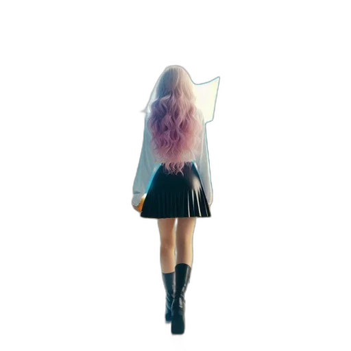 dress, jacket, hair, staff, concept art, pixel art, watercolor, 3d render transparent PNG cut-out